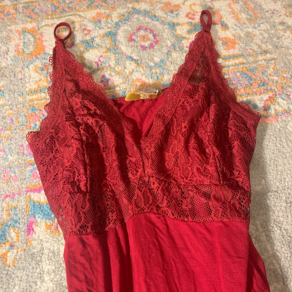red lace summer dress - Picture 3 of 4